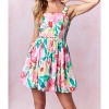 Women's Izzy Back Bow Floral Mini Dress - Peach Love - 2 of 4