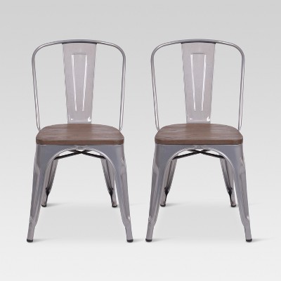 carlisle high back metal dining chair