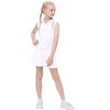 Kids Girls Tennis Golf Dress Outfit Sleeveless Dress with Pockets Athletic Skorts and Polo Tank Top Sets - 2 of 4