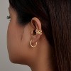 Dremmy Studios CZ Huggie Hoop Earrings | 14K Gold Plated, Chunky & Minimalist Gift - 4 of 4