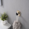 SEVOBAL Bathroom Towel Holders Sleek Stainless Steel Wall Mounted Hooks for Bathroom Kitchen Bedroom, Gold Matte Black, 9.1"*4.33"*3.15" - 3 of 4
