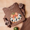 Simply Sage Market Cow Pumpkin Coquette Distressed Lightweight Garment Dyed Sweatshirt - 3 of 4