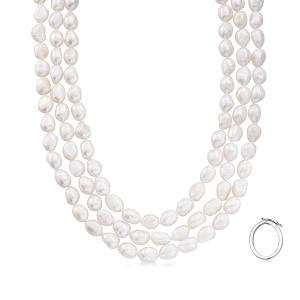 Ross-Simons 10-11mm Cultured Baroque Pearl Long Endless Necklace With Sterling Silver Shortener - 1 of 4
