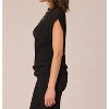 Women's Extended Sleeve Mock Neck Banded Hem Mixed Media Knit Top - Democracy - 3 of 4