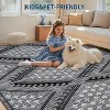 Washable Foldable Rug - Stain-Resistant Thin Carpet with Reinforced Edges Vintage Design for Living Room Bedroom Entryway - 4 of 4