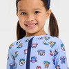 Toddler Long Sleeve Dog Printed Rash Guard Swimsuit - Cat & Jack™ Blue - 2 of 3