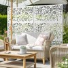 PexFix 72 in. x 47 in. Outdoor Privacy Rectangle Screen Galvanized Steel Panel Divider in White - 2 of 4