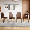 Set of 4/6 Dining Chairs PU Leather Upholstered Dinner Chairs Armless Chairs Accent Chairs with Padded Seat - Modernluxe - 2 of 4
