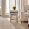 Royal Hampton 3 Piece Nesting Accent Table Set | Geometric Frame | Solid Mahogany Wood - 2 of 4