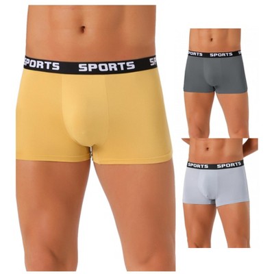 INSPIRE CHIC Men's 3 Pack Short Leg Stretch Underwear Boxer Briefs