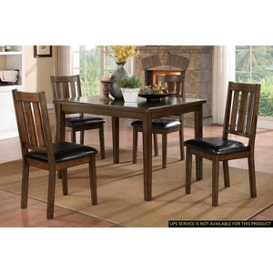 NicBex Dining Table Set for 4 Rectangular Wood Dining Table with 4 Upholstered Chairs for Kitchen - 1 of 4
