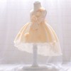MyKids-USA Baby Girl Full Moon Christening Trailing Tutu Formal Dress - 3 of 4