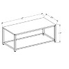 Coffee Table, Accent, Cocktail, Rectangular, Living Room, 42inL, Brown Tile, Brown Metal, Transitional - 3 of 4