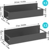 Attop 6 Pack Magnetic Spice Storage Rack Organizer for Refrigerator and Oven, Dark Gray Fridge Organizers and Storage - 2 of 4