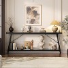 Aheaplus 70.9'' Console Table with Charging Station, Industrial Metal Frame Sofa Table with Storage Shelf - 2 of 4