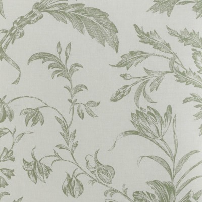 Pastel Green Floral Ruffled Cotton Rod Pocket Valance