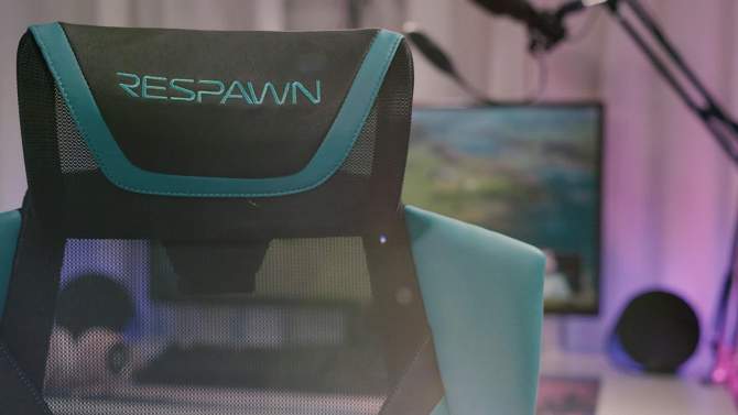 RESPAWN Flexx Mesh Gaming Chair With Lumbar Support and Adjustable Headrest , 2 of 8, play video