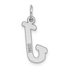 Black Bow Jewelry 14k White Gold, Madison Collection, Medium Script Initial Pendant A-W - 3 of 4