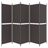 vidaXL 5-Panel Room Divider Brown 98.4"x70.9" Fabric - 4 of 4