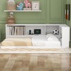 NicBex Full Size Daybed, Metal Day Bed Frame with Storage Cabinets and USB Ports, L-Shaped Daybed with Bookcase Headboard - 3 of 4