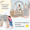 Kids and Swing Set, Toddler Freestanding Playset with Basketball Hoop, Climbing Frame and Telescope, Playground Birthday Gifts for Boys Girls - 4 of 4