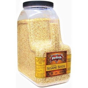 Gourmet Toasted Whole Sesame Seeds by It's Delish – 5 LB Gallon Size Container Jug with Handle - 1 of 4