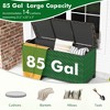 Tangkula Tightly-Woven Rattan Deck Box w/ Polyester Liner Universal Wheels & Gas Strut - 3 of 4