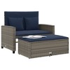 Patio Sofa with Cushions 2-Seater Poly Rattan  vidaXL - 4 of 4