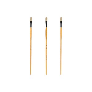Mimik Hog Professional Synthetic Hog Bristle Paint Brush- Versatile Alternative to Natural Hog Hair Paint Brushes for Oil Painting, Acrylics, Inks, - 1 of 4