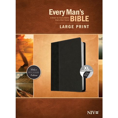 Every Man's Bible Niv, Large Print, Tutone - (leather Bound) : Target