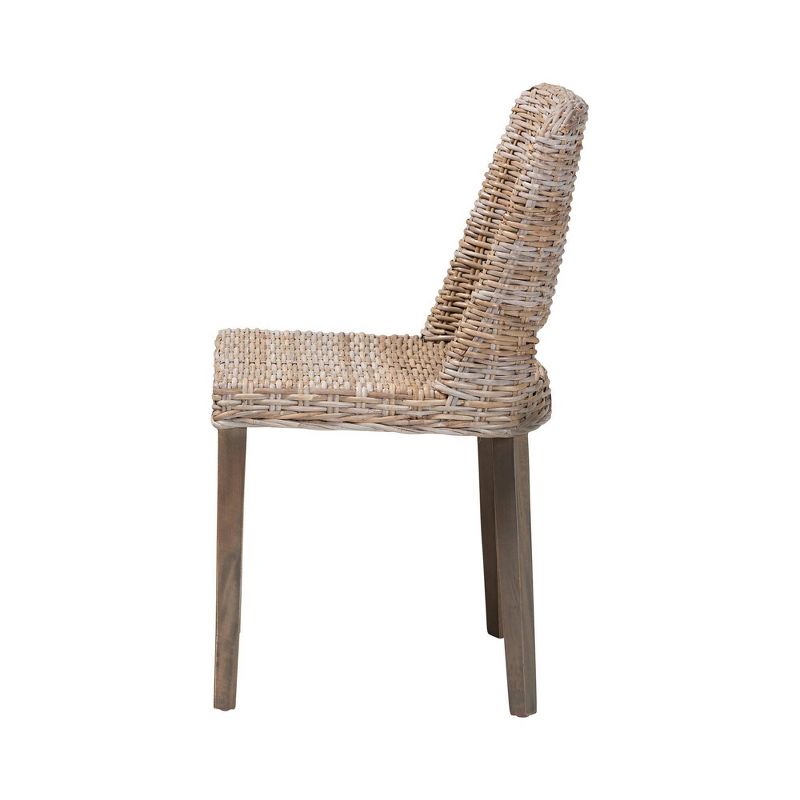 bali & pariMagy Dining Chair Brown: Natural Rattan, Sturdy Wood Frame, No Assembly Required, 5 of 12