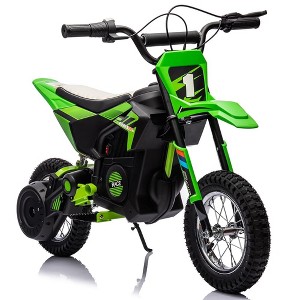 24V Electric Off-Road Motorcycle,250W Motor 13.6MPH Fast Speed Motocross,Leather Seat Dirt Bike, - 1 of 4