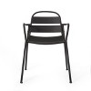 Terra Nova Outdoor 3pc Bistro Set: Matte Black, Curved Iron Frame, Round Table - Christopher Knight Home - 3 of 4