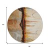 HomeRoots 8' Rust And Charcoal Round Abstract Washable Indoor Outdoor Area Rug - 3 of 4