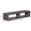 INFURNIC TV Stands and Consoles Wall Mounted TV Stand with Open Storage for Living Room and Home Office, Grey, 47.75"*11.75"*9.5" - 3 of 4