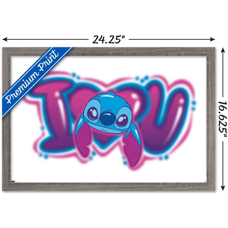 Trends International Disney Lilo and Stitch - I Heart You Framed Wall Poster Prints, 3 of 7