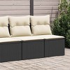 vidaXL Garden Sofa Set - Black and Cream with Storage - 2 of 4