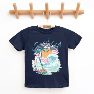 The Juniper Shop Sunset Chaser Waves Youth Short Sleeve Tee - M - Navy - 1 of 4