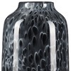 HomeRoots 15" Black Mottled Cylinder Glass Table Vase - 4 of 4