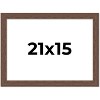 PosterPalooza | 21x15 Wide Barnwood Picture Frame, UV Acrylic, 6 Finishes - Grey, Brown, White, and Black - 2 of 4