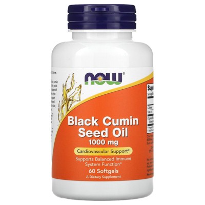 Now Foods Black Cumin Seed Oil, 1,000 mg, 60 Softgels, Herbal Supplements