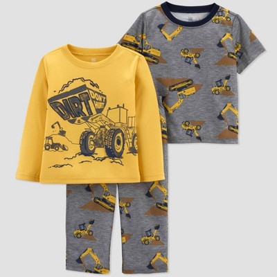 Toddler Boys' 3pc Construction Pajama Set - Just One You® made by carter's 12M
