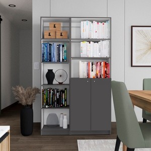 NicBex Bookcases for Home Office 2 Piece Bookcase Set 49" Wide Storage Cabinet Bookshelf with 9 Shelves for Living Room and Bedroom - 1 of 4