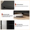 Modern Sideboard Cabinet for Living Room & Dining Room - Black Accent Storage with Adjustable Shelves & Glass Doors, Small Console Cabinet - 4 of 4