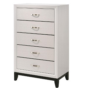 Sapphtopaz Modern Tall Dresser with 5 Drawers Elegant Closet Organizers and Storage with Metal Hand Pull Wooden Drawer Organizer for Bedroom - 1 of 4