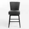 Anybear Swivel Charcoal Grey Fabric Bar Stool - 2 of 4