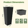 2 Pack Planters for Indoor Plants, Outdoor Tall Planter with Removable Liners, Plant Pots for Trees Flowers, All-Weather Use with Drainage Holes - 2 of 4