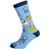 Crazy Dog T-Shirts Men's Number One Dad Socks Funny #1 Trophy Father Blue Ribbon Award Footwear - 2 of 4