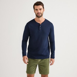 Lands' End Men's Long Sleeve Cotton Supima Henley - 1 of 3