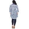 Women's Plus Size Piper Stretchy Plaid Tunic with Pockets - White Mark - 3 of 3